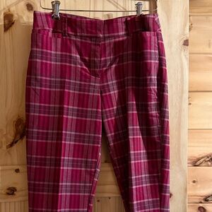 New York & Company Red Checkered Pants